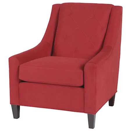 Modern Accent Chair with Tufted Seat Back